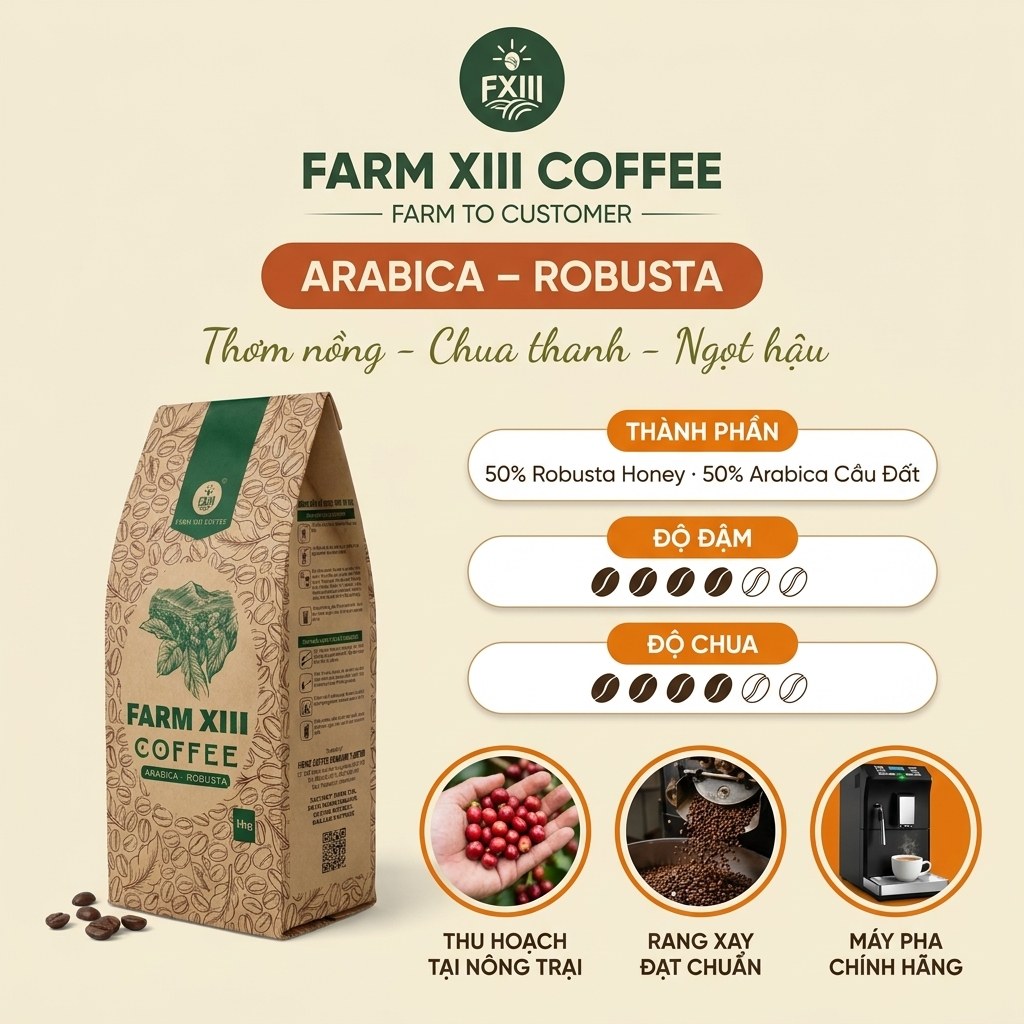 Cà phê Blend Honey 50/50 (Chuẩn Espresso) - Ảnh 2